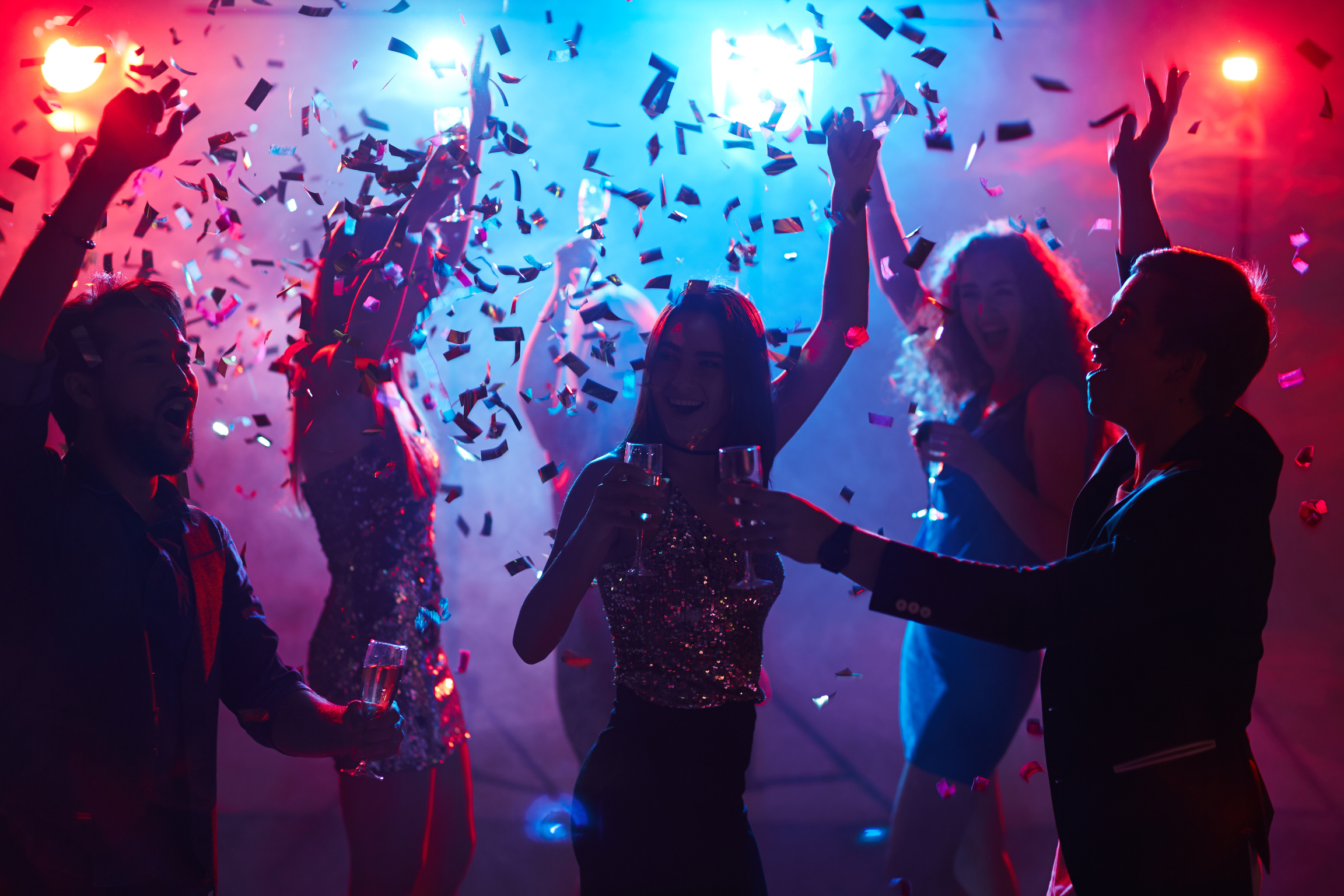 Toasting at disco
