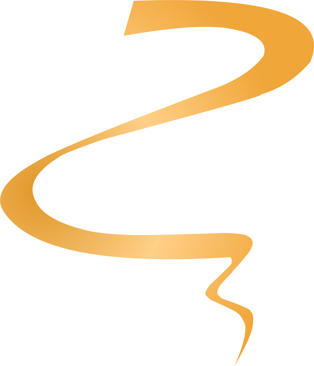 Long Gold Ribbon Decoration
